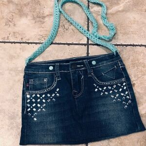 Vigoss Jeans Denim Crossbody Bag Purse Handmade